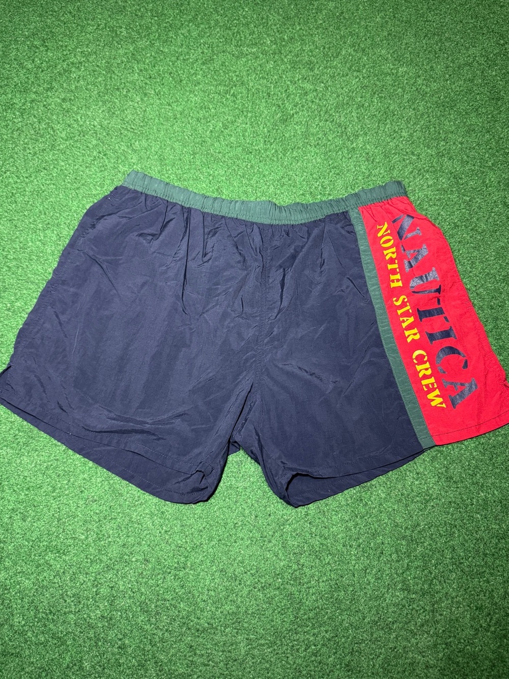 Vintage 90s Nautica Sailing Swimming Trunks, Preppy Swimwear Shorts (XL)